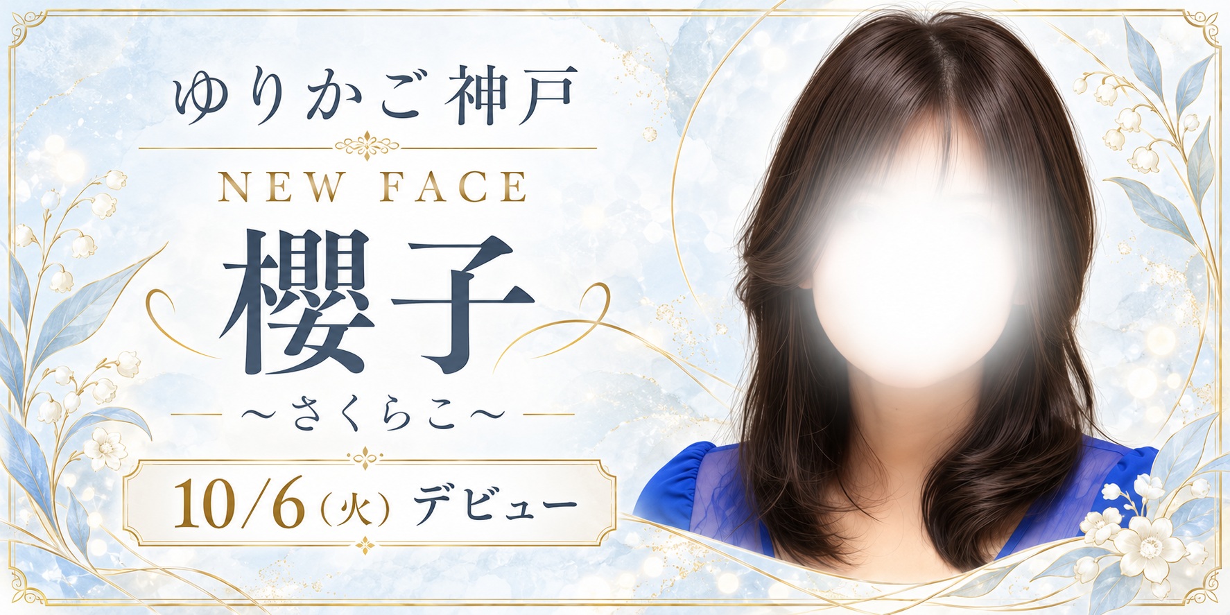 ゆりかご神戸 新人セラピスト 櫻子～さくらこ～ 10月6日（火）デビュー